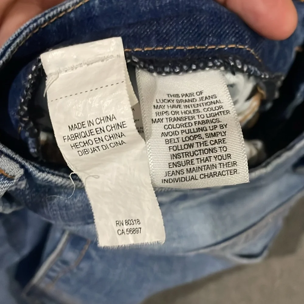Lucky Brand Light Wash Boardwalk Bermuda Raw Hem Jean Shorts